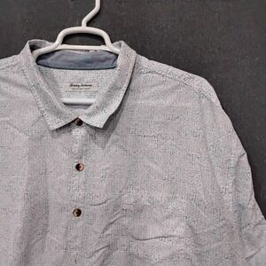 Tommy Bahama The Coconut Point IslandZone Shirt Mens 5XLB Blue Geometric Print